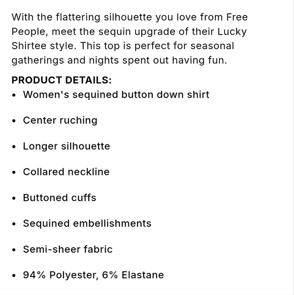 Free People Sequin Top - Picture 5 of 8